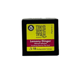 The Wee Tea Company Lemony Ginger Flavor Infusion - 15 Biodegradable Tea Bags