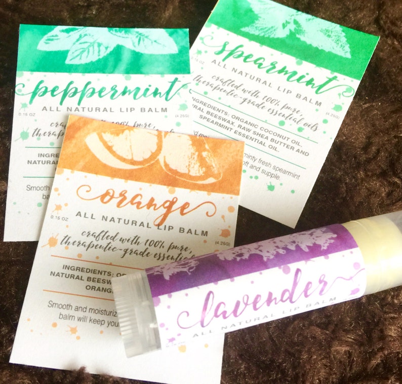 Personalized Lip Balm Labels DIGITAL Etsy