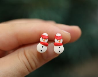 Earrings Santa Snowman Christmas Gift Studs Small Jewellry Children Earrings Wholesale