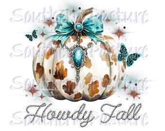 Howdy Fall Cow pumpkin
