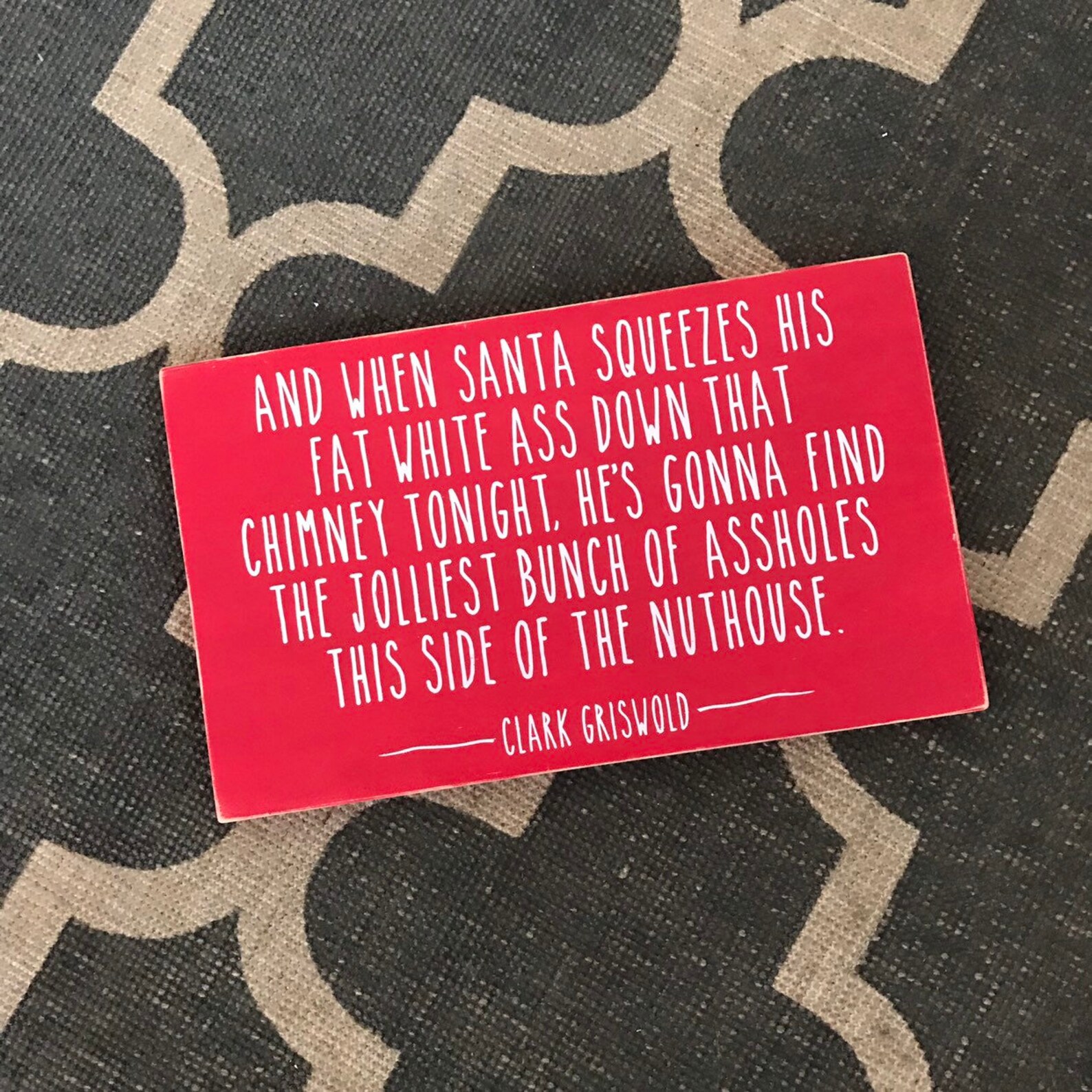Christmas Vacation Sign Jolliest Bunch of Aholes This Side | Etsy