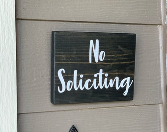 No Soliciting Sign - Porch Sign - Porch Decor