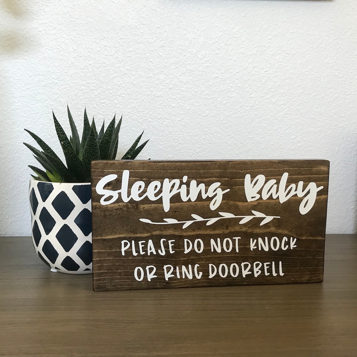 Sleeping Baby Wood Sign Please Do Not Knock or Ring Doorbell - Etsy