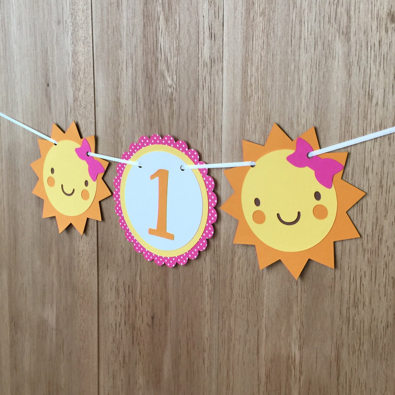 Geburtstags-Banner 'You Are My Sunshine' – Für Den 1. Geburtstag, Hochstuhl-Banner, Partydeko Für Mädchen