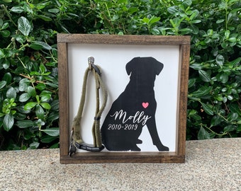 Personalized Pet Memorial Sign with Collar Hook