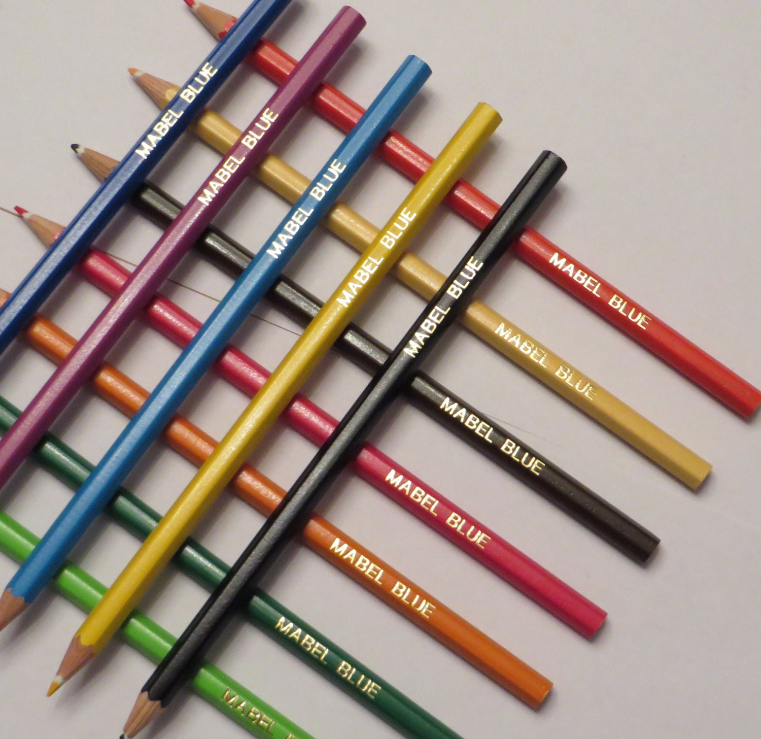 Personalised Coloured Staedtler Pencils Etsy Uk