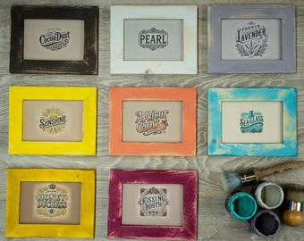 Weathered Wood Picture Frame, Shabby Chic Cottage Decor