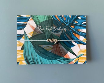 Silbernes Bettelarmband. Silber Bettelarmbänder. Seepferdchen Armband. Silbernes Seepferdchen Armband. Seestern Armband. Delfin Armband. Blau.