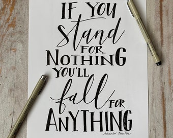 Freehand - If You Stand Quote