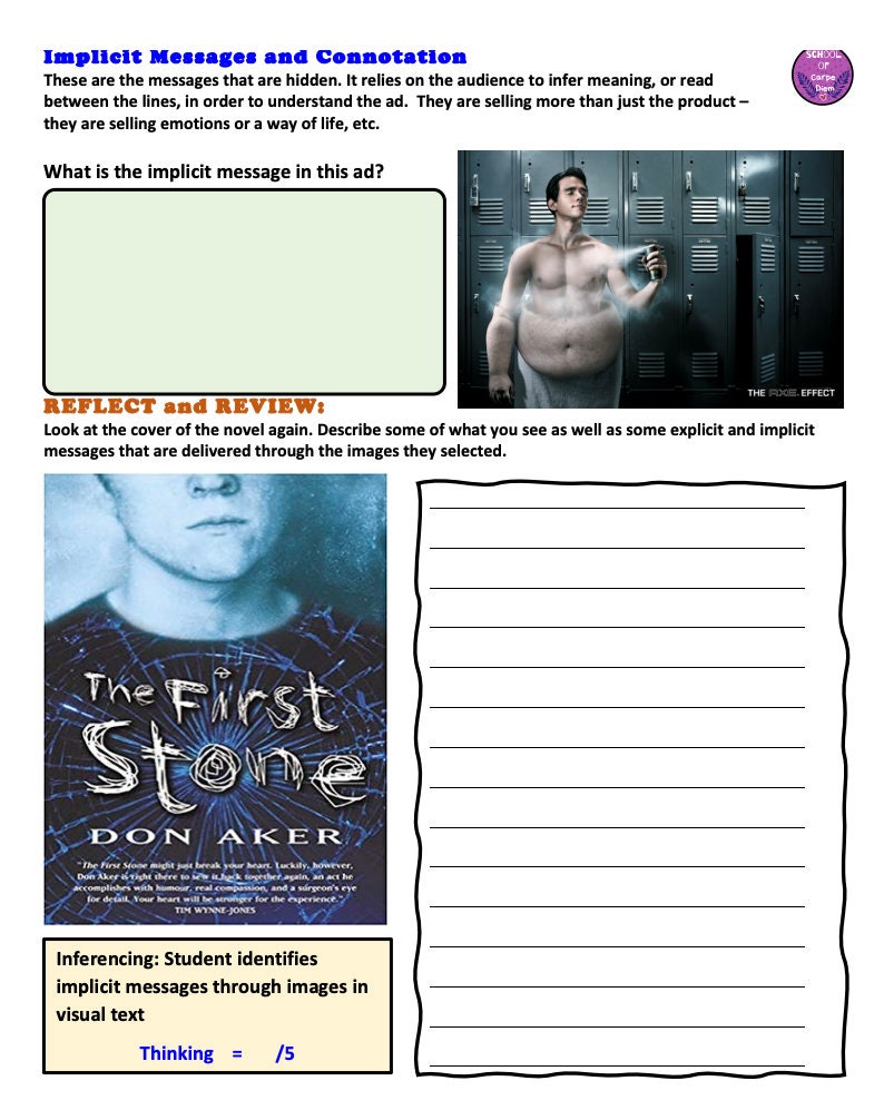 The First Stone Novel Study Unit Plan grade 9/10 - Etsy