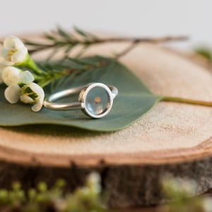 Mustard Seed Circle of Faith Ring, Fine Electroplated Real Silver Ring size 8 (fits like 7.5)