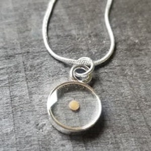 Clear Faith Mustard Seed Charm Necklace, Sterling silver mustard seed charm necklace