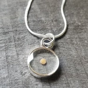 Clear Faith Mustard Seed Charm Necklace Sterling Silver Mustard