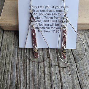 Sterling Silver Mustard Seed Faith Earrings • Christian Jewelry for Women • Inspirational Bible Verse Earrings • Matthew 17:20 Gift