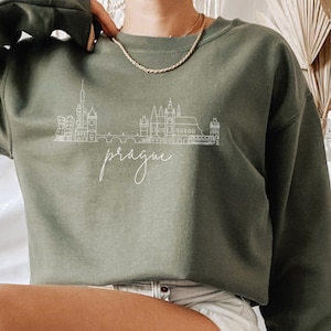 Prague Sweatshirt, Prague Souvenir, Czech Republic Sweatshirt, Czech Republic Gift, Prague Gift, Prague Crewneck Sweatshirt