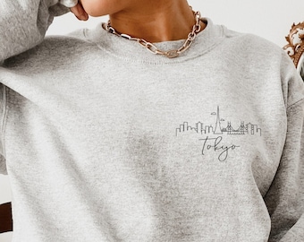 Tokyo Sweatshirt - Tokyo Skyline Shirt - Japan Sweatshirt - Japan Sweatshirt - Tokyo Japan Shirt