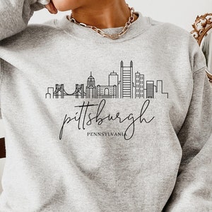 Pittsburgh Sweatshirt, Pennsylvania Sweatshirt, Pittsburgh Skyline Shirt, Pittsburgh Tshirt