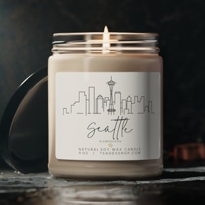 Seattle Skyline Scented Soy Candle, 9oz