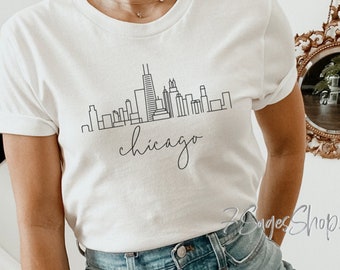 Chicago Shirt, Chicago Tshirt, Chicago Gift, Soft Tee, City Tshirt, Short Sleeve Chicago Illinois