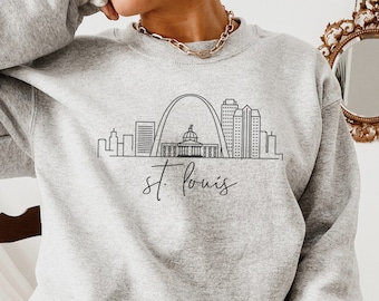 セントルイス スウェットシャツ、ミズーリ スウェットシャツ、セントルイス シャツ、セントルイス Tシャツ、ミズーリ クルーネック セーター