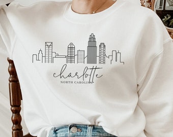 Charlotte Sweatshirt, Charlotte NC Shirt, Charlotte NC Geschenk, North Carolina Sweatshirt, Charlotte Crewneck Pullover