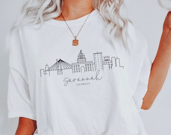 Savannah Shirt, Georgia Shirt, Savannah GA Shirt, Savannah Georgia Geschenk, Savannah Skyline Art