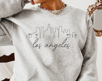 Sudadera de Los Ángeles - Skyline de Los Ángeles - Sudadera de California - Camisa de la Costa Oeste - Camisa de California - Suéter de California