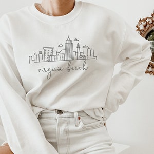 Virginia Beach Sweatshirt, Virginia Beach Shirts, VA Skyline, Virginia Sweatshirt