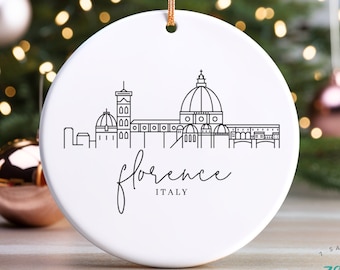 Florence Ornament, Florence Ceramic Ornament, Italy Souvenir, Florence Skyline Art, Florence Souvenir, Italy Christmas Gift, Travel Gift