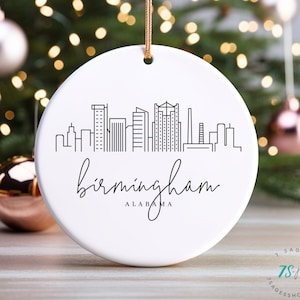 Birmingham Keramik Ornament, Birmingham Skyline Ornament, Alabama Souvenir, Birmingham Skyline Kunst, Birmingham Geschenke, Alabama Trip