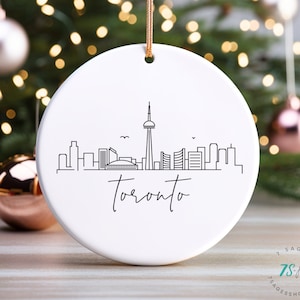 Toronto Ornament, Toronto Weihnachtsverzierung, Cermic Einzigartiges Kanada Geschenk, Keramik, Toronto Skyline, Toronto Geschenk Souvenir, Kanada Andenken