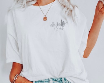 Charlotte Shirt | North Carolina T-Shirt | Charlotte Skyline | Charlotte Tee | Charlotte North Carolina Zacht T-Shirt