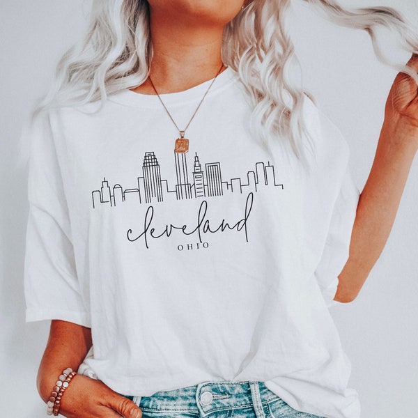 Cleveland Skyline Shirt | Oversized Cleveland Tshirt | Cleveland Tee | Ohio Shirt