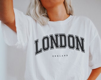 London Shirt, England Shirt, Oversized Aesthetic Tee, London Gift, England Souvenir, Soft Crewneck Tee