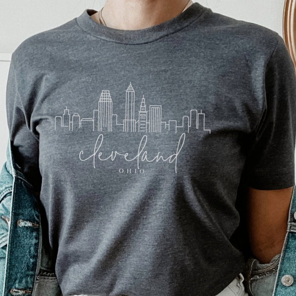 Cleveland Shirt, Ohio Shirt, Cleveland Skyline Shirt, Cleveland Ohio Soft T-Shirt, Skyline Art