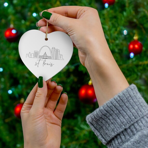 St Louis Ornament, St Louis Ceramic Ornament, Missouri Souvenir