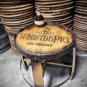 Bourbon barrel end table image 10