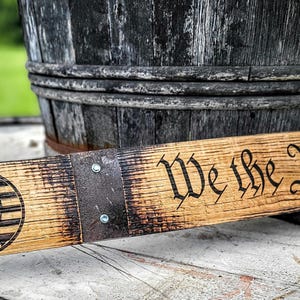 100% Recycled bourbon barrel patriotic staves