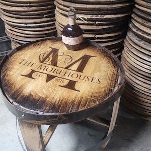 Bourbon barrel end table image 9