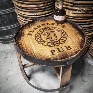 Bourbon barrel end table image 8