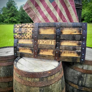 100% recycled bourbon barrel flag! PRESIDENT EDITION!