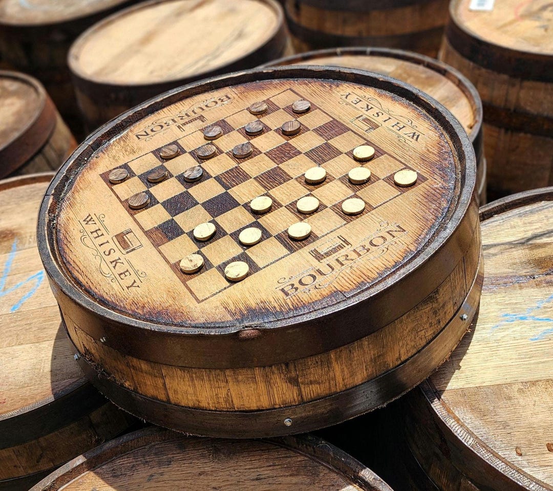 Bourbon Barrel Checkerboard - Etsy