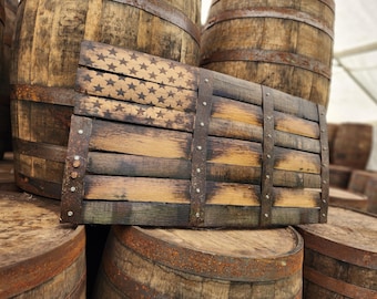 100% recycled bourbon barrel flag!