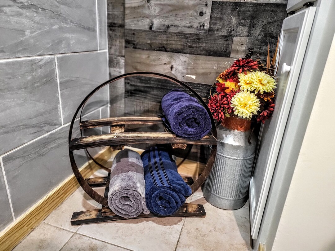 Bourbon Barrel Towl Rack - Etsy