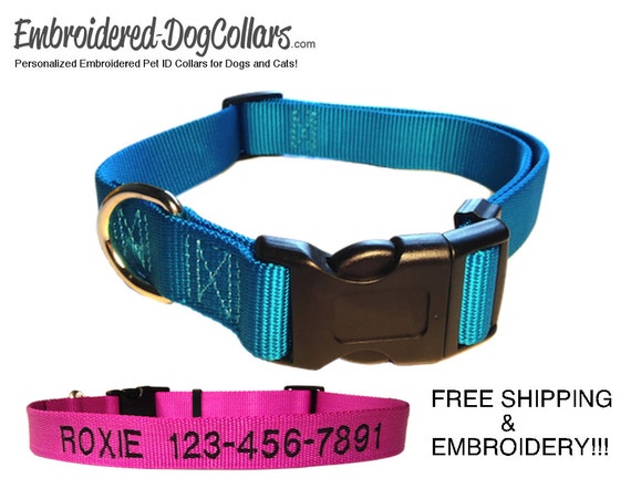embroidered pet collars
