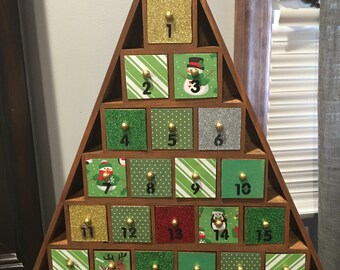 Deco Mod-Podged Christmas Advent Calendar