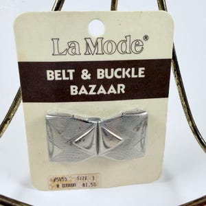 Vintage Buckles set La Mode Silver Cinch Buckle W Germany & Toggle Rope Closure