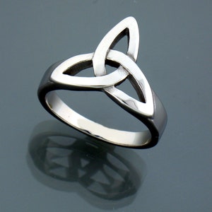 CELTIC Trinity ring, s32b, Irish knot ring, 316L  Stainless Steel Bold and Large Modern Trinity Ring (s32)