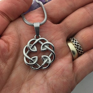 Celtic FATHER & Daughter knot Pendant s316 Irish, Scottish, welsh, image 1