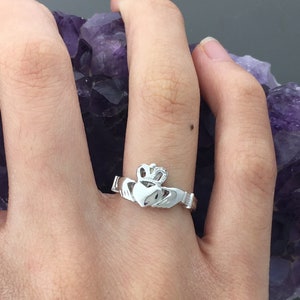 Traditional Sterling Silver Claddagh Ring (#BQ511) Ireland Irish Jewelry